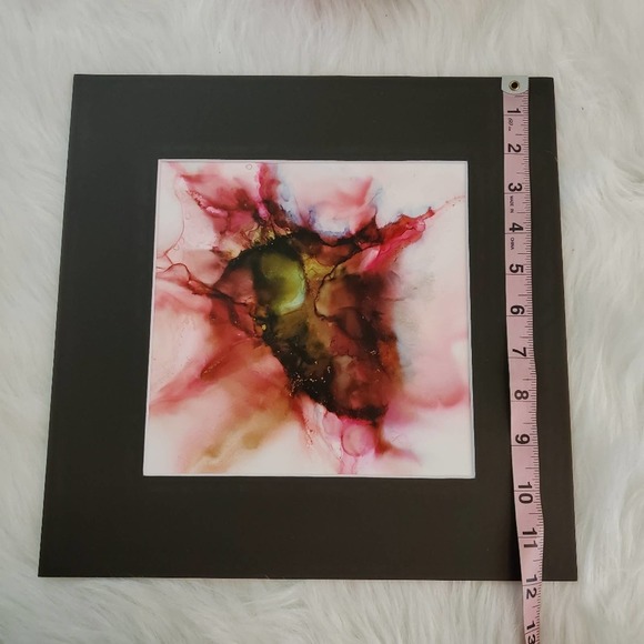 Original Alcohol Ink on Grafix and Matted in Black - Picture 4 of 6